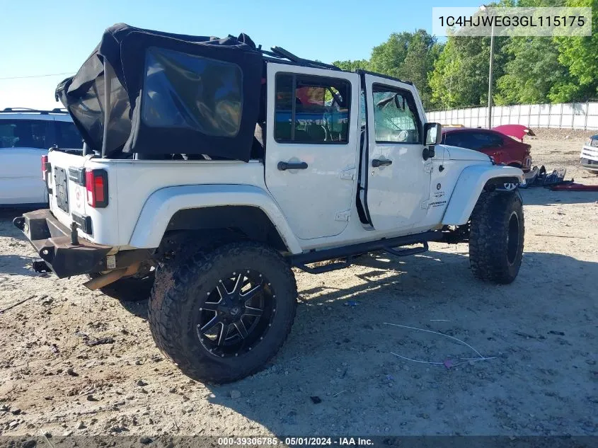 1C4HJWEG3GL115175 2016 Jeep Wrangler Unlimited Sahara