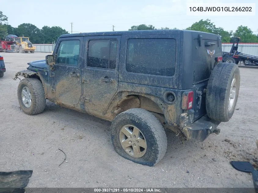 2016 Jeep Wrangler Unlimited Sport VIN: 1C4BJWDG1GL266202 Lot: 39371291