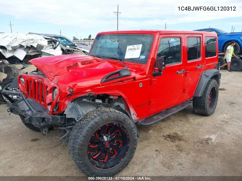 1C4BJWFG6GL120312 2016 Jeep Wrangler Unlimited Rubicon