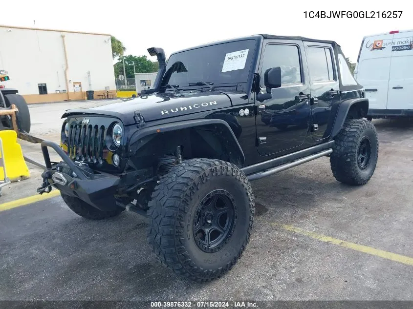 1C4BJWFG0GL216257 2016 Jeep Wrangler Unlimited Rubicon