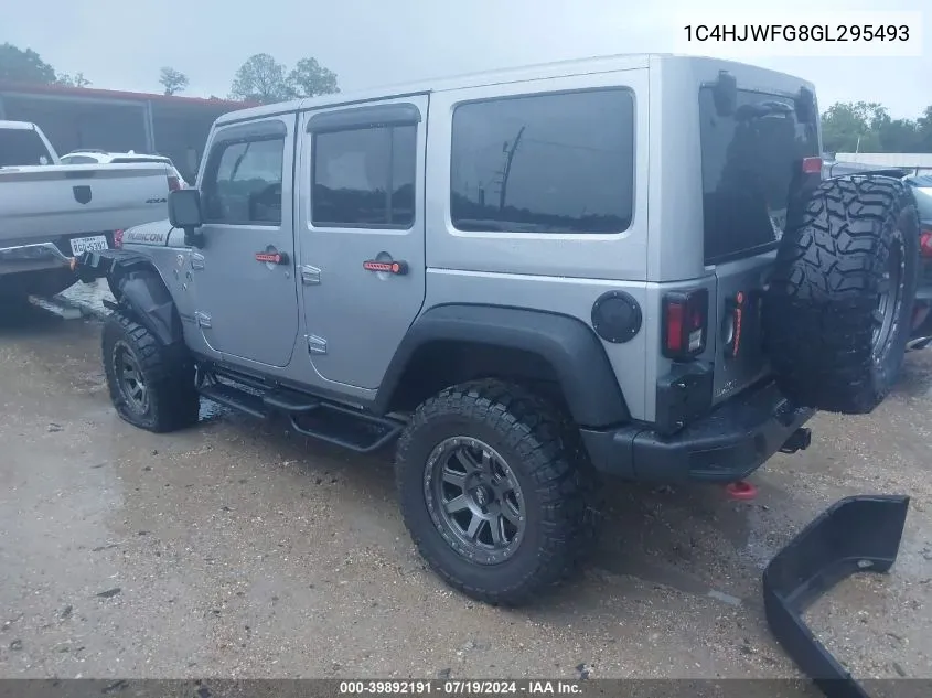 1C4HJWFG8GL295493 2016 Jeep Wrangler Unlimited Rubicon Hard Rock