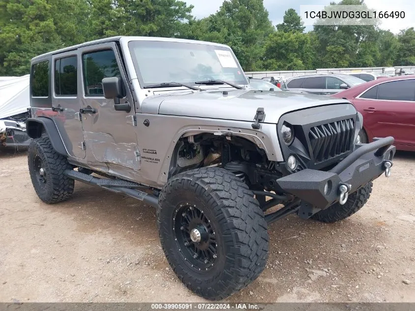 1C4BJWDG3GL166490 2016 Jeep Wrangler Unlimited Sport