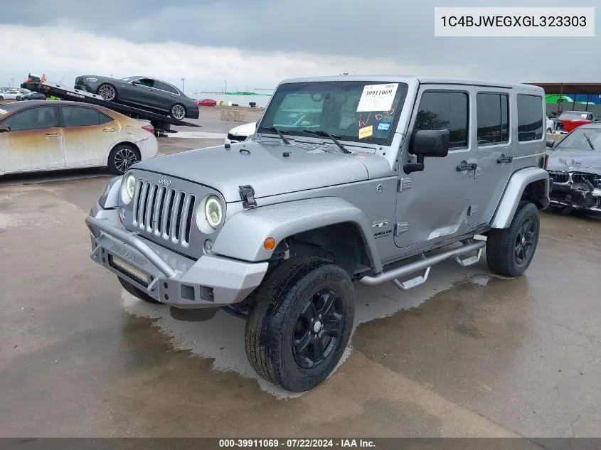 2016 Jeep Wrangler Unlimited Sahara VIN: 1C4BJWEGXGL323303 Lot: 39911069