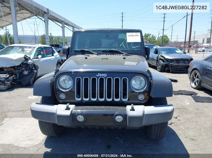 2016 Jeep Wrangler Unlimited Sahara VIN: 1C4BJWEG8GL227282 Lot: 40006408