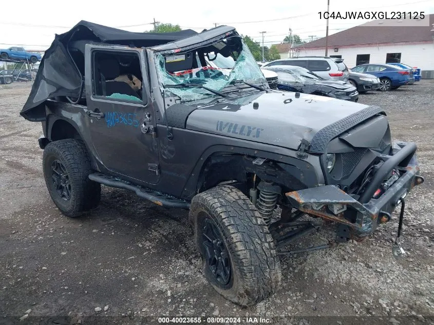 1C4AJWAGXGL231125 2016 Jeep Wrangler Willys Wheeler