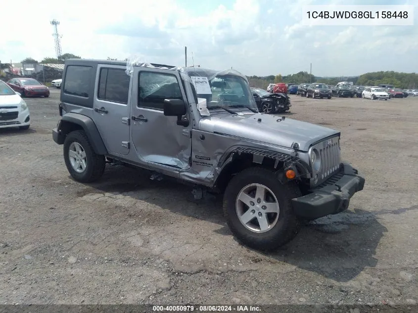 1C4BJWDG8GL158448 2016 Jeep Wrangler Unlimited Sport