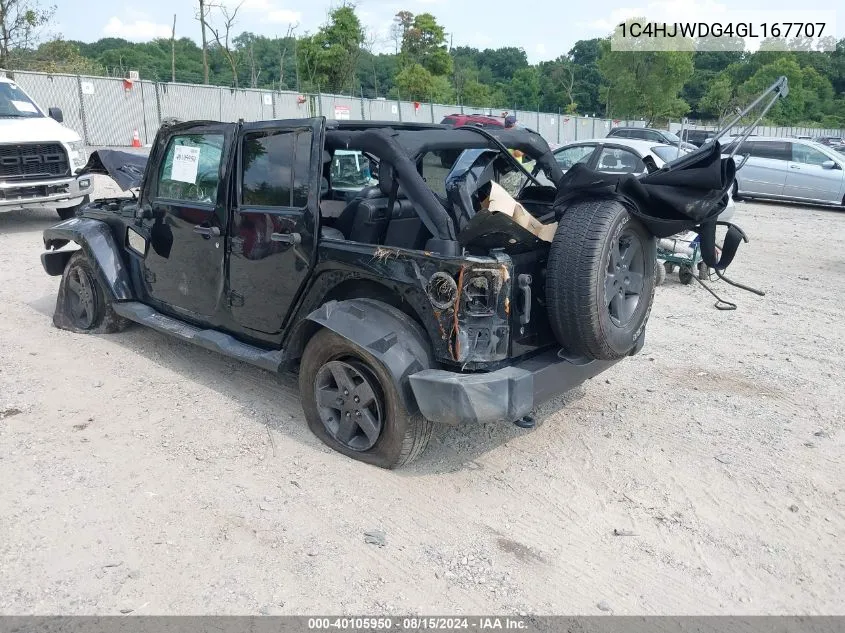 1C4HJWDG4GL167707 2016 Jeep Wrangler Unlimited Freedom