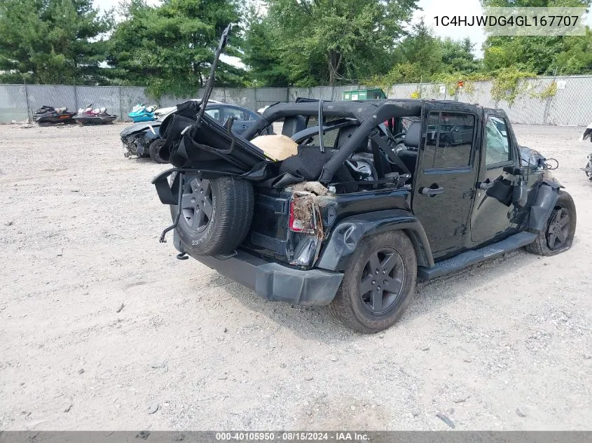 1C4HJWDG4GL167707 2016 Jeep Wrangler Unlimited Freedom