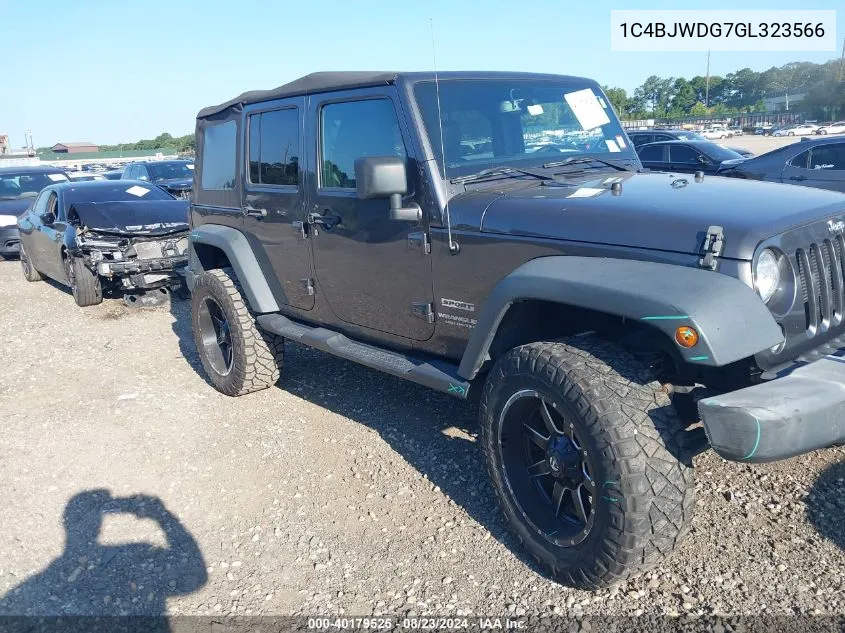 1C4BJWDG7GL323566 2016 Jeep Wrangler Unlimited Sport