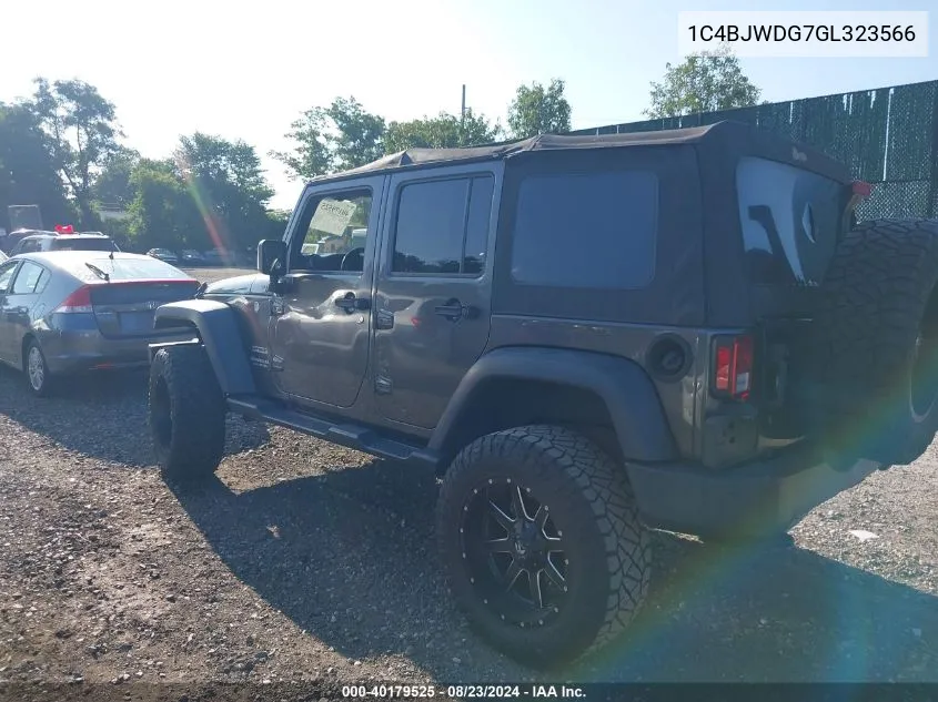 2016 Jeep Wrangler Unlimited Sport VIN: 1C4BJWDG7GL323566 Lot: 40179525