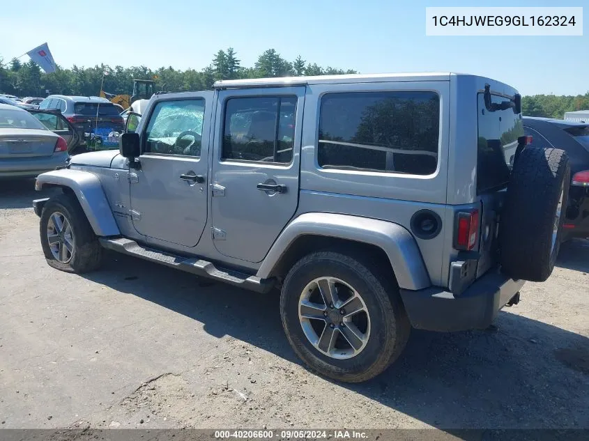 2016 Jeep Wrangler Unlimited Sahara VIN: 1C4HJWEG9GL162324 Lot: 40206600