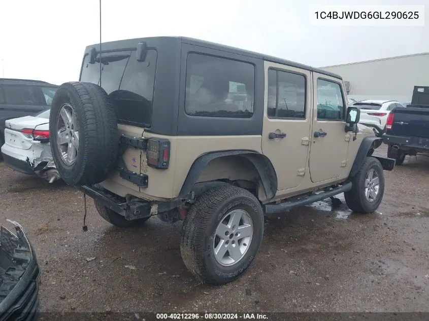 1C4BJWDG6GL290625 2016 Jeep Wrangler Unlimited Sport