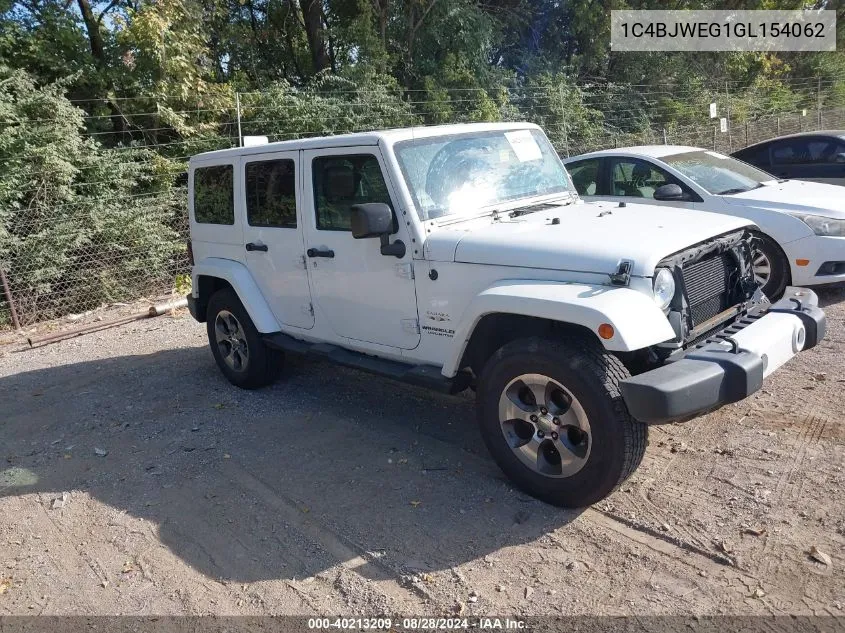 2016 Jeep Wrangler Unlimited Sahara VIN: 1C4BJWEG1GL154062 Lot: 40213209