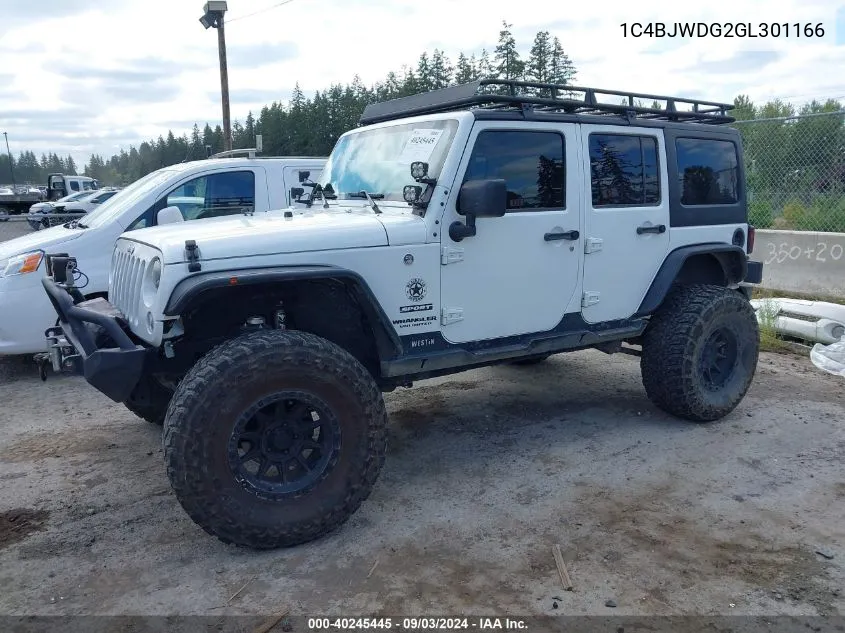 1C4BJWDG2GL301166 2016 Jeep Wrangler Unlimited Sport