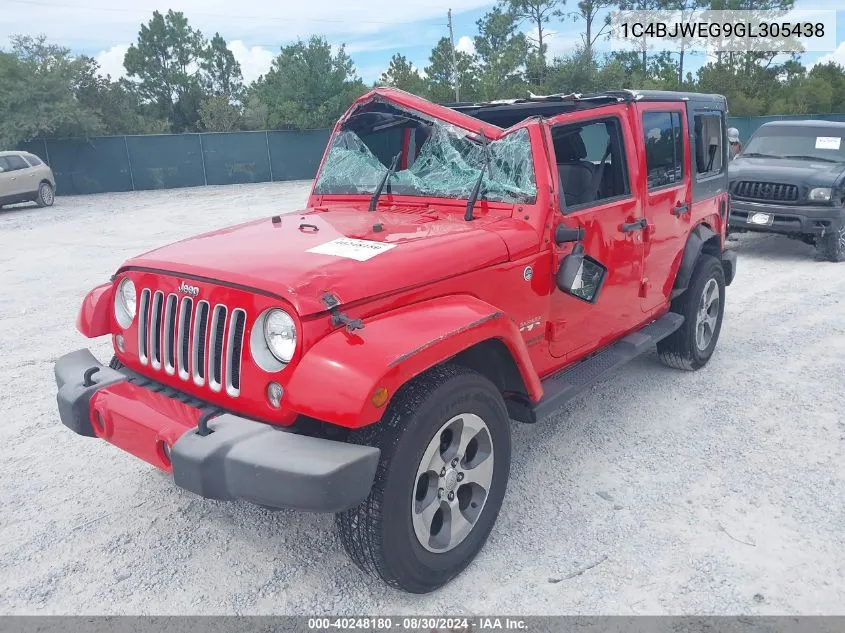 1C4BJWEG9GL305438 2016 Jeep Wrangler Unlimited Sahara