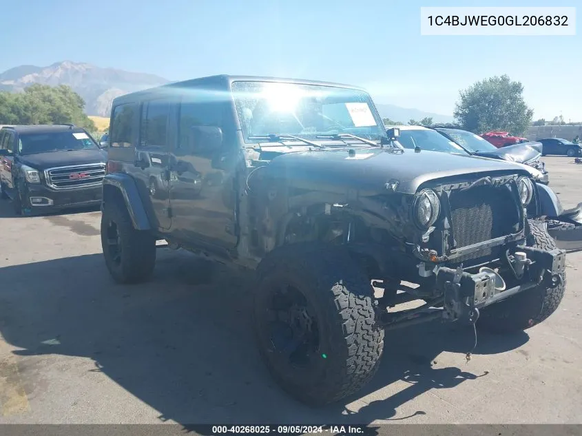 1C4BJWEG0GL206832 2016 Jeep Wrangler Unlimited Sahara