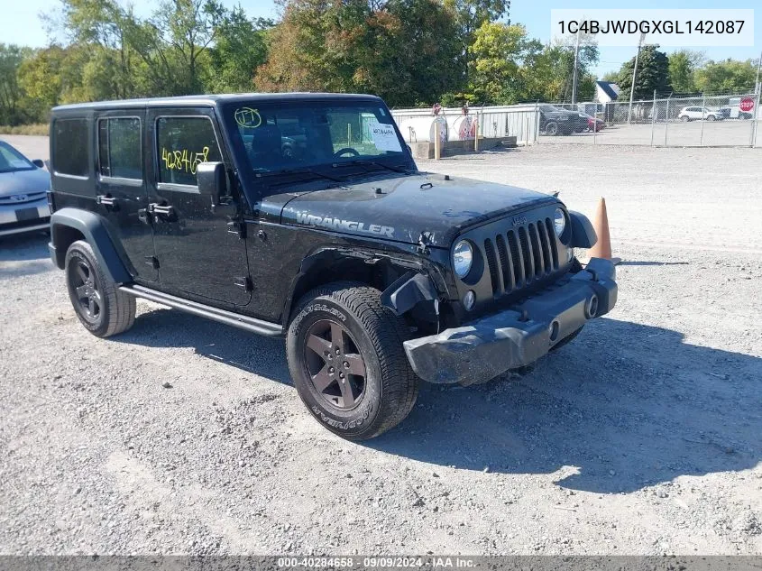 2016 Jeep Wrangler Unlimited Black Bear VIN: 1C4BJWDGXGL142087 Lot: 40284658