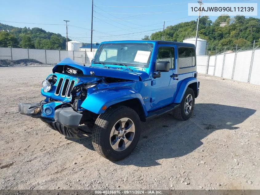 2016 Jeep Wrangler Sahara VIN: 1C4AJWBG9GL112139 Lot: 40286816