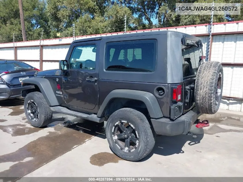 2016 Jeep Wrangler Sport VIN: 1C4AJWAG4GL260572 Lot: 40287894