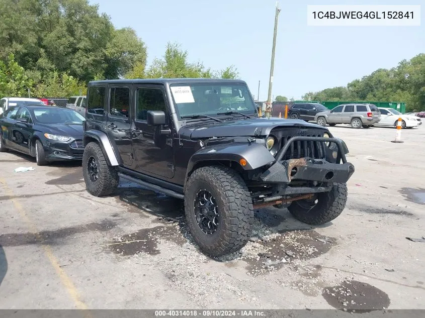 2016 Jeep Wrangler Unlimited Backcountry VIN: 1C4BJWEG4GL152841 Lot: 40314018