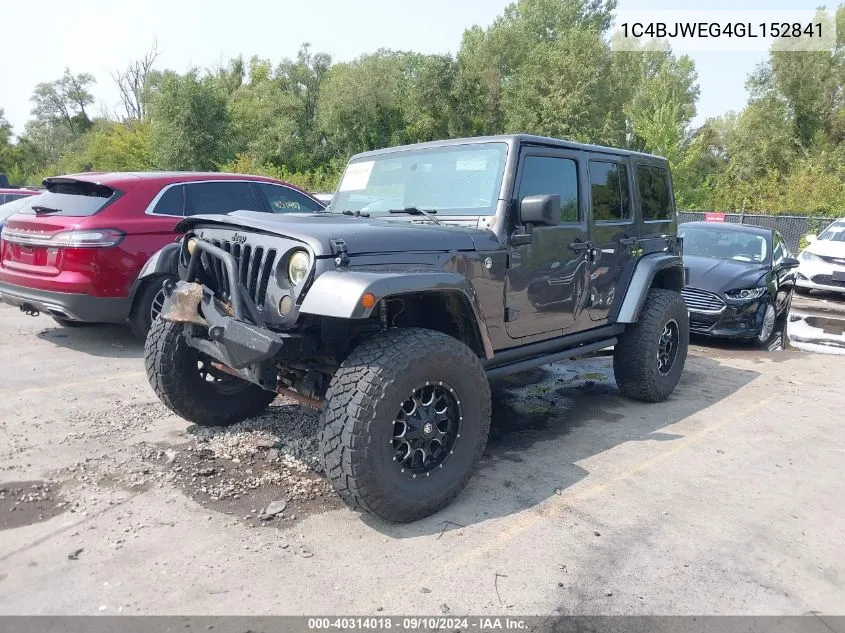 1C4BJWEG4GL152841 2016 Jeep Wrangler Unlimited Backcountry