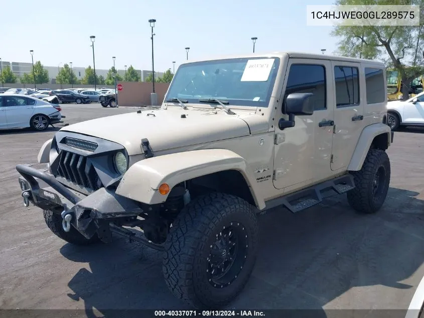 1C4HJWEG0GL289575 2016 Jeep Wrangler Unlimited Sahara