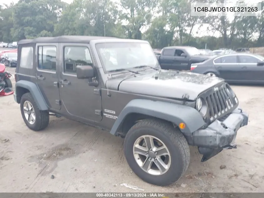 1C4BJWDG1GL321263 2016 Jeep Wrangler Unlimited Sport