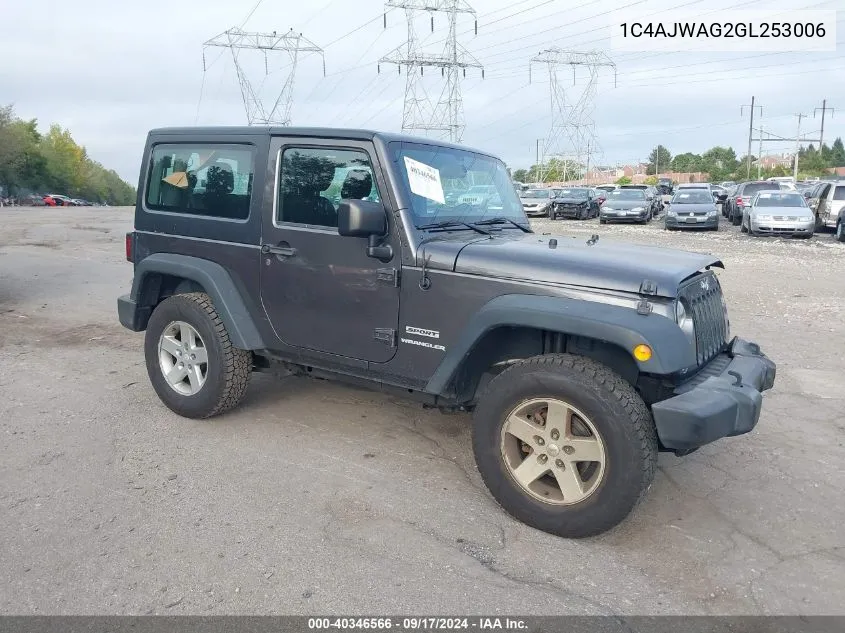 1C4AJWAG2GL253006 2016 Jeep Wrangler Sport