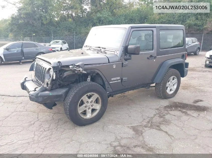 2016 Jeep Wrangler Sport VIN: 1C4AJWAG2GL253006 Lot: 40346566