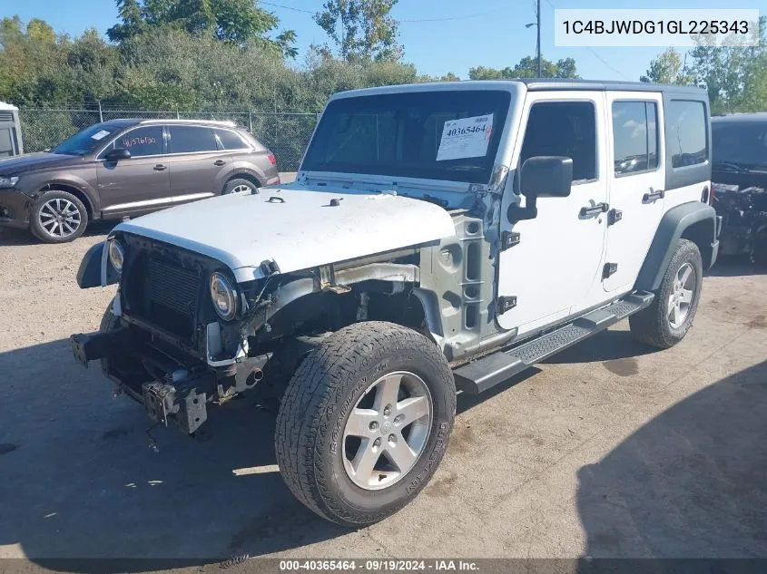 2016 Jeep Wrangler Unlimited Sport VIN: 1C4BJWDG1GL225343 Lot: 40365464