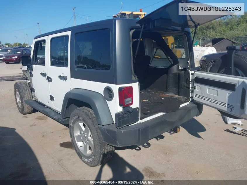 1C4BJWDG1GL225343 2016 Jeep Wrangler Unlimited Sport