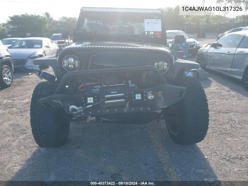 1C4AJWAG1GL317326 2016 Jeep Wrangler Sport