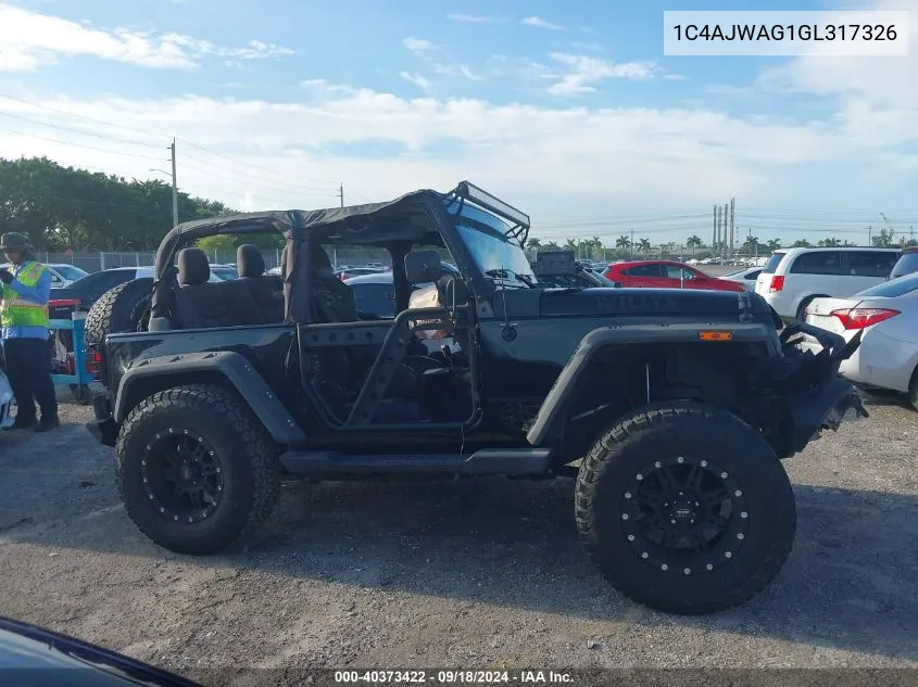 1C4AJWAG1GL317326 2016 Jeep Wrangler Sport