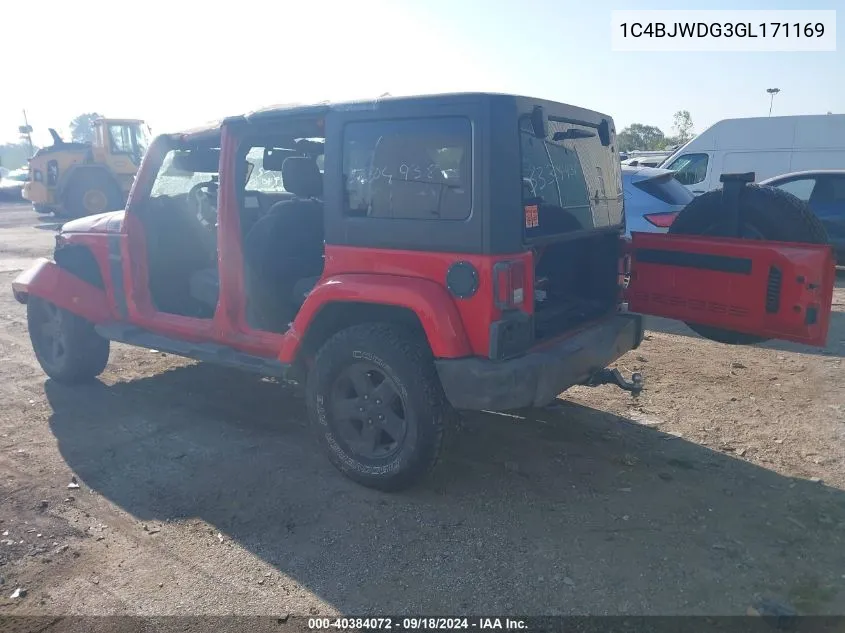 1C4BJWDG3GL171169 2016 Jeep Wrangler Unlimited Freedom