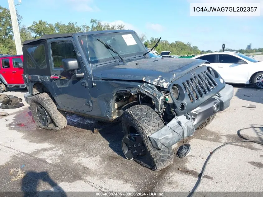 2016 Jeep Wrangler Black Bear VIN: 1C4AJWAG7GL202357 Lot: 40387485