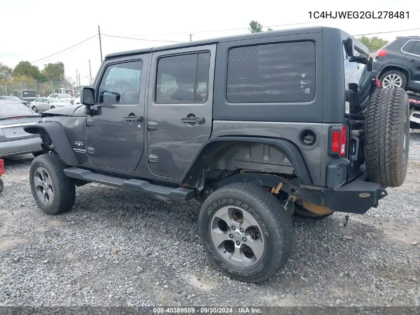 1C4HJWEG2GL278481 2016 Jeep Wrangler Unlimited Sahara