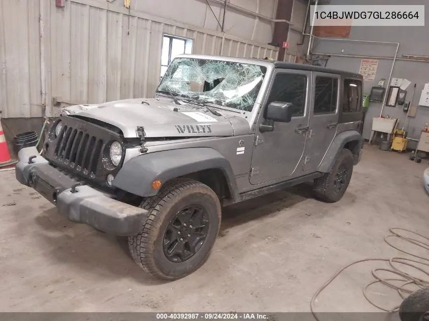 1C4BJWDG7GL286664 2016 Jeep Wrangler Unlimited Sport