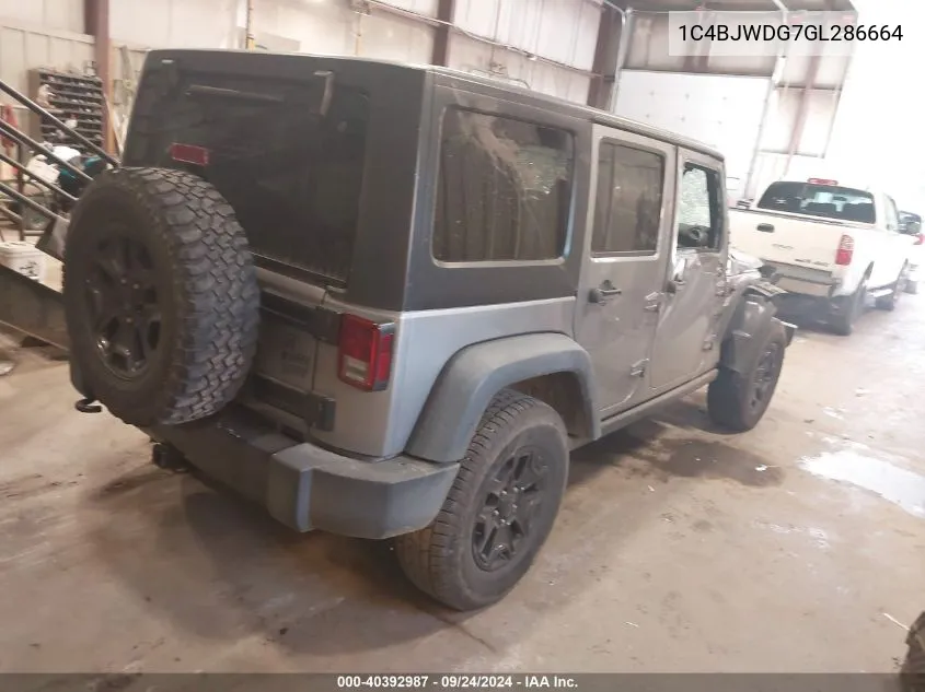 1C4BJWDG7GL286664 2016 Jeep Wrangler Unlimited Sport