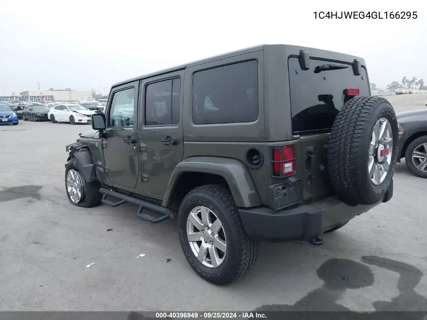 2016 Jeep Wrangler Unlimited Sahara VIN: 1C4HJWEG4GL166295 Lot: 40396949