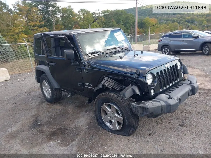 1C4GJWAG2GL311898 2016 Jeep Wrangler Sport