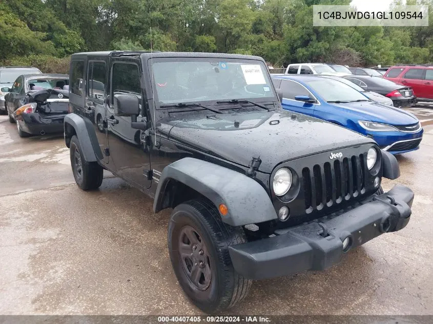 2016 Jeep Wrangler Unlimited Sport VIN: 1C4BJWDG1GL109544 Lot: 40407405