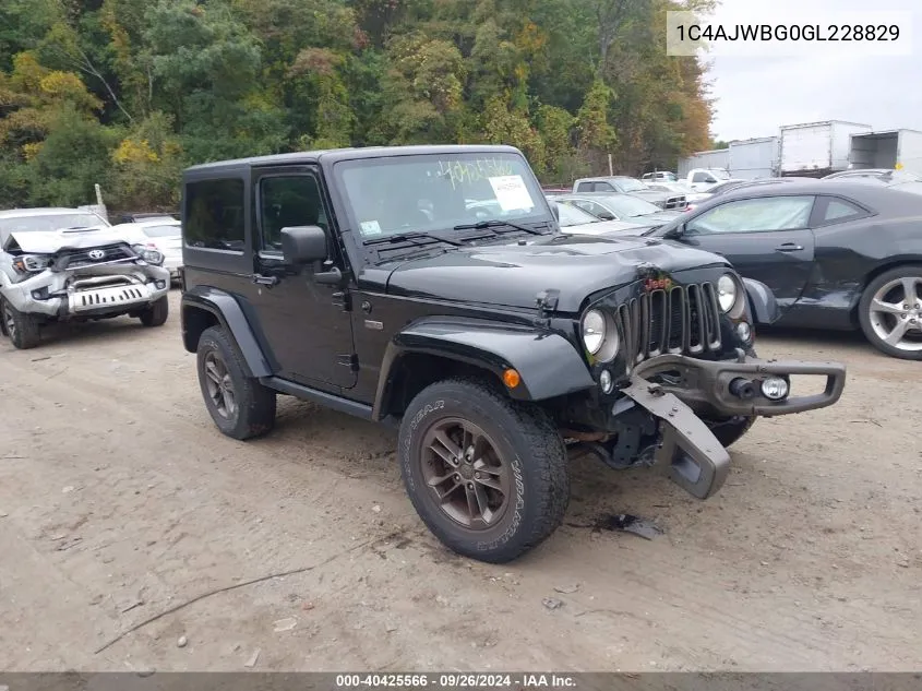 2016 Jeep Wrangler 75Th Anniversary VIN: 1C4AJWBG0GL228829 Lot: 40425566