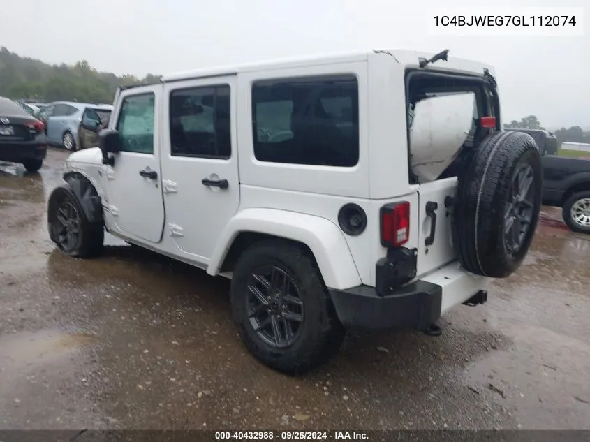 1C4BJWEG7GL112074 2016 Jeep Wrangler Unlimited Sahara