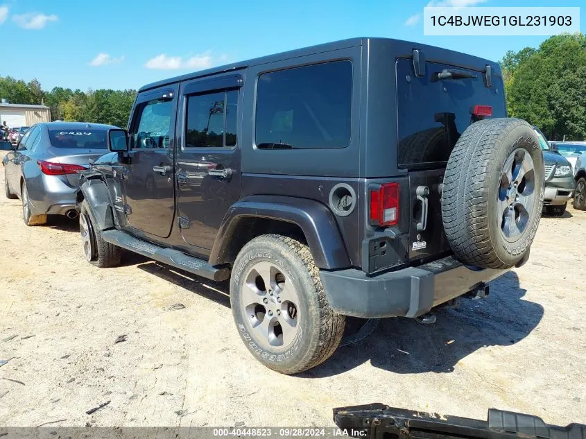 1C4BJWEG1GL231903 2016 Jeep Wrangler Unlimited Sahara