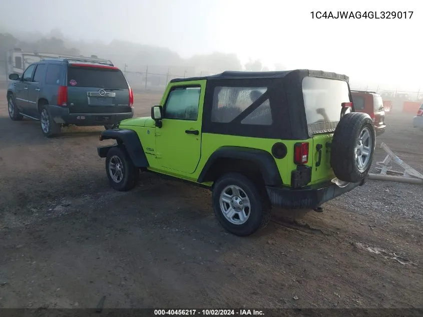 1C4AJWAG4GL329017 2016 Jeep Wrangler Sport