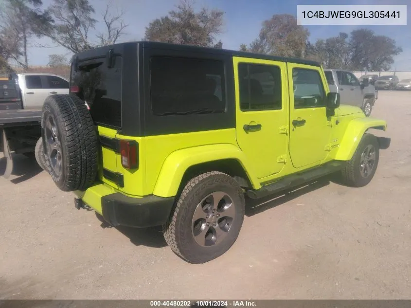 1C4BJWEG9GL305441 2016 Jeep Wrangler Unlimited Sahara