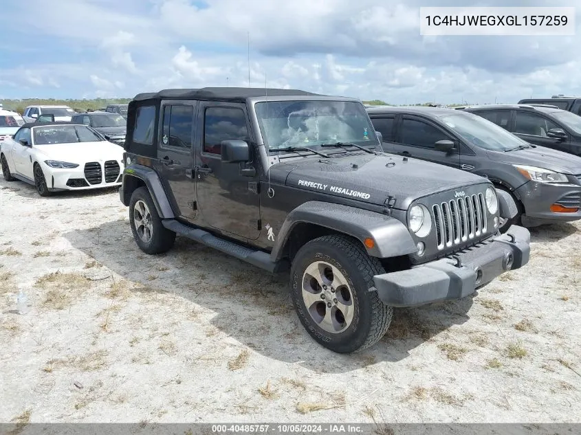 2016 Jeep Wrangler Unlimited Sahara VIN: 1C4HJWEGXGL157259 Lot: 40485757