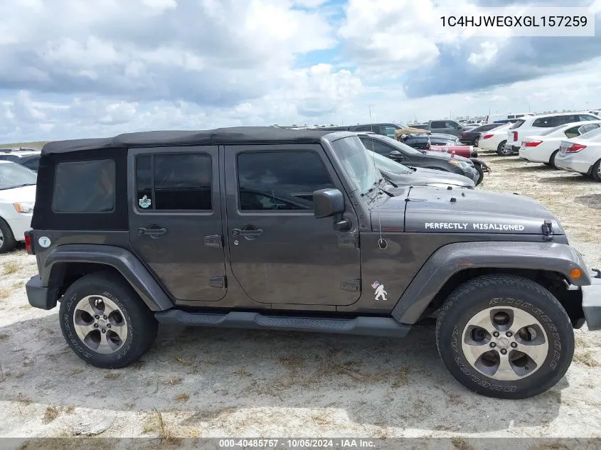 2016 Jeep Wrangler Unlimited Sahara VIN: 1C4HJWEGXGL157259 Lot: 40485757