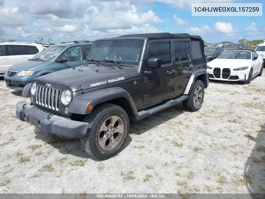 2016 Jeep Wrangler Unlimited Sahara VIN: 1C4HJWEGXGL157259 Lot: 40485757