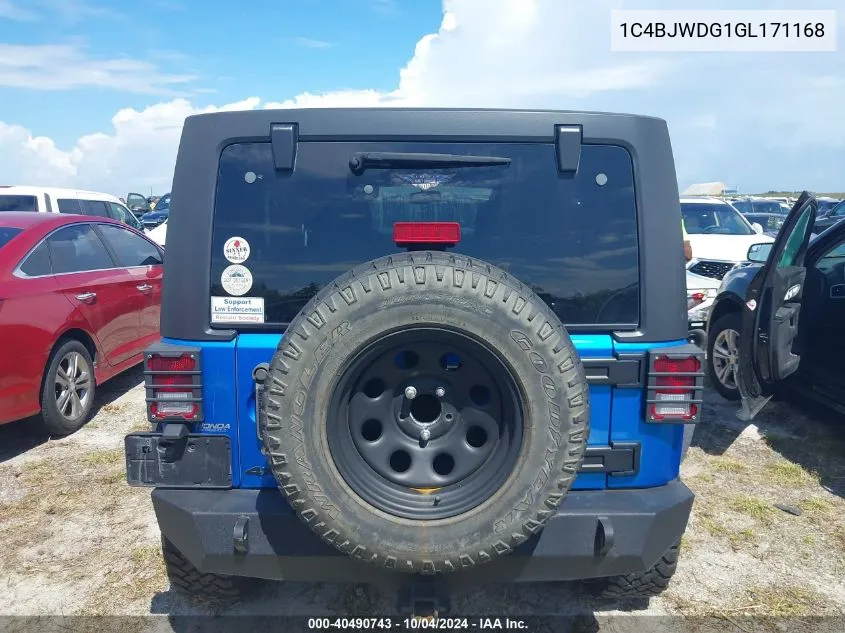 1C4BJWDG1GL171168 2016 Jeep Wrangler Unlimited Sport